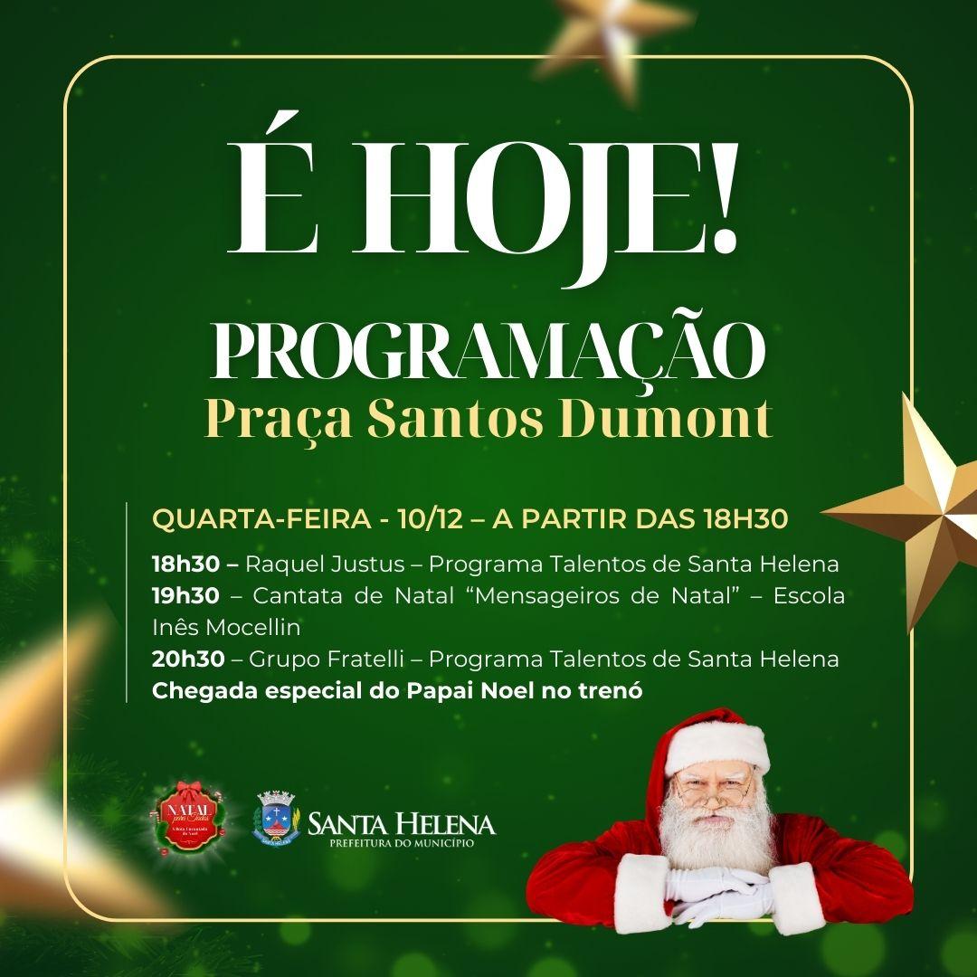 Programação cultural do Natal Para Todos anima a noite desta quarta em Santa Helena
