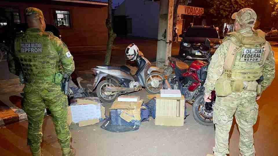 Ação conjunta apreende eletrônicos contrabandeados após desembarque clandestino na fronteira