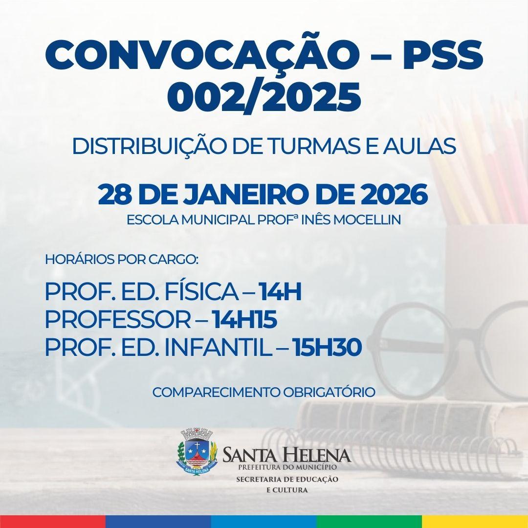 Educação convoca professores do PSS  para distribuição de aulas