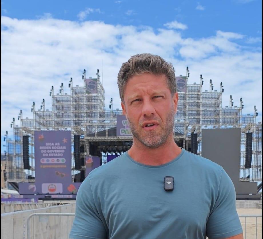 Em fiscalização no litoral, Requião Filho critica falhas em obra milionária em Matinhos