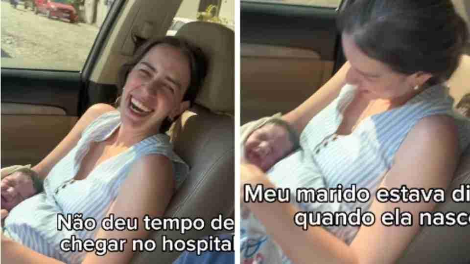 Show da Vida! Médica faz próprio parto dentro de carro e enrola bebê em pano de prato