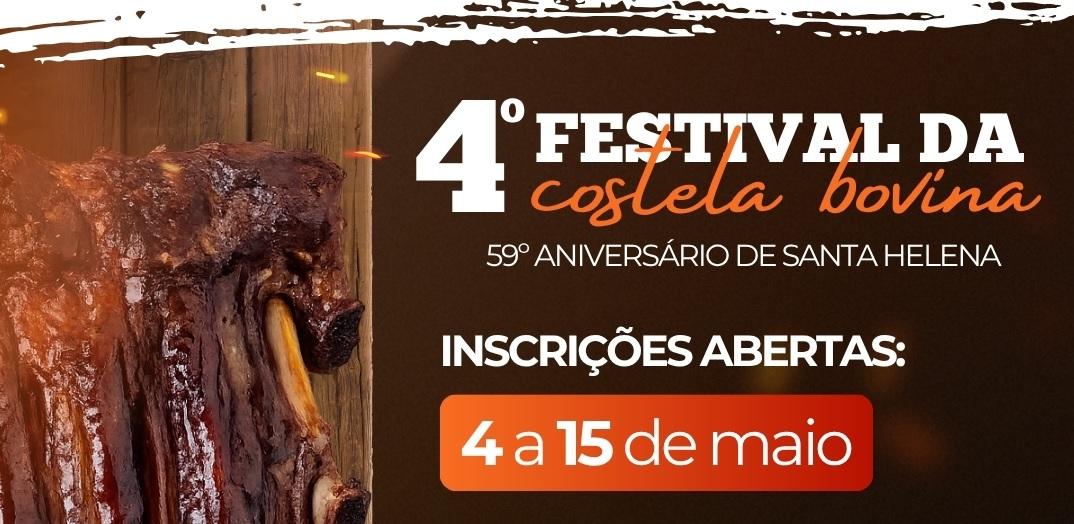 Festival da Costela: inscrições começam na próxima segunda-feira