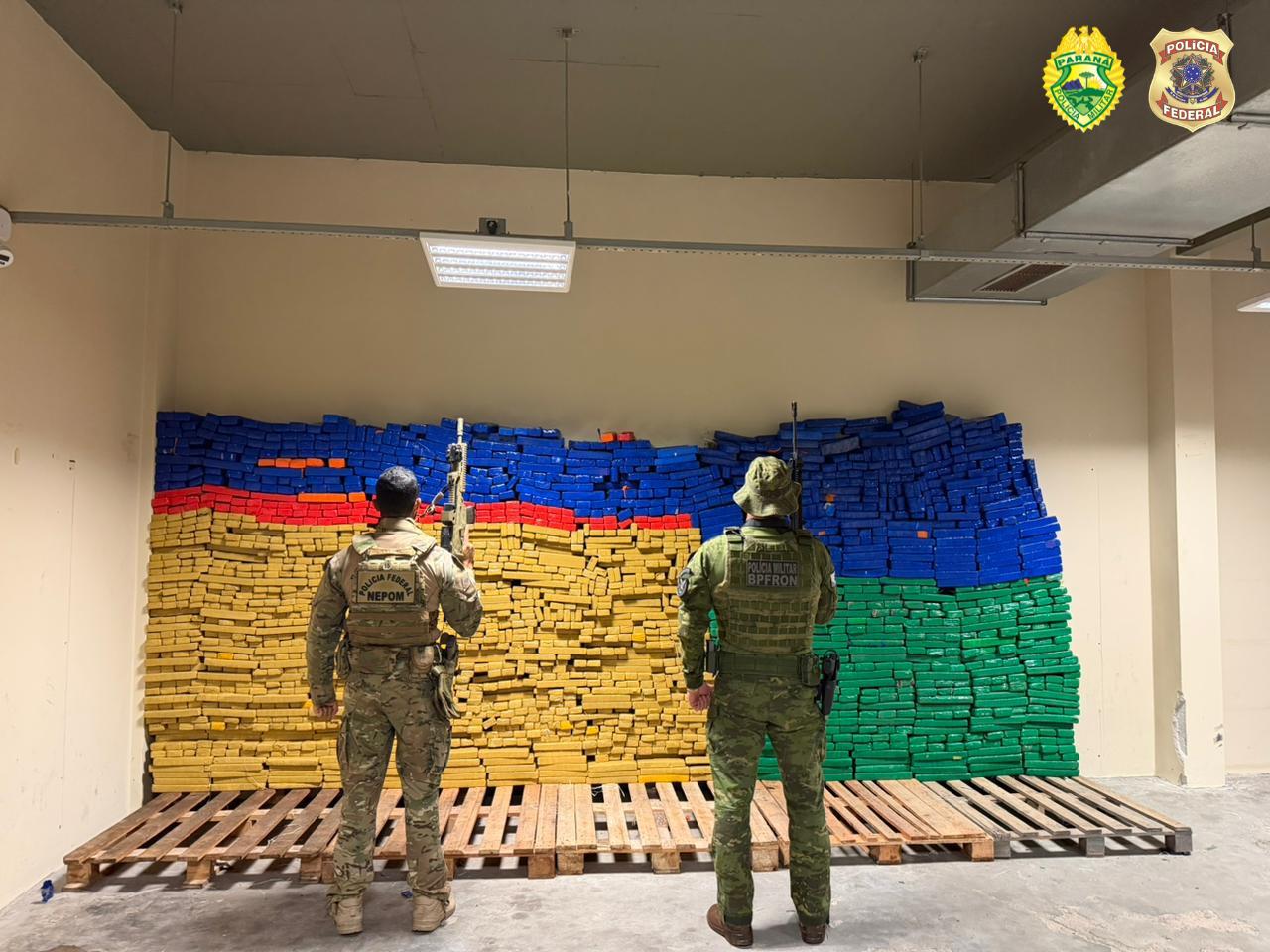 BPFRON e PF apreendem maconha avaliada em mais de R$ 4 milhões