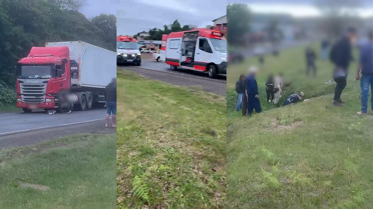 Gestante tem perna amputada após ser atropelada por moto ao atravessar a rua