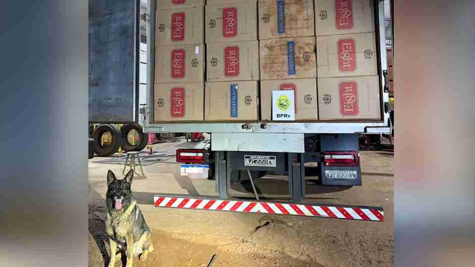 Caminhão com 40 mil pacotes de cigarros contrabandeados é apreendido na PR-486