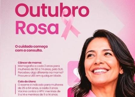 Outubro Rosa: Prefeitura de Santa Helena orienta mulheres sobre os exames indicados para cada idade