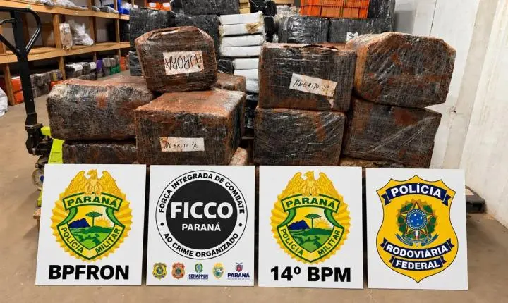 Ação integrada resulta na apreensão de mais de uma tonelada de maconha na região