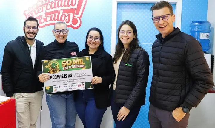 Acisa entrega prêmios do primeiro sorteio da campanha Comprar Aqui dá Sorte 2026