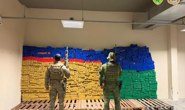 BPFRON e PF apreendem maconha avaliada em mais de R$ 4 milhões