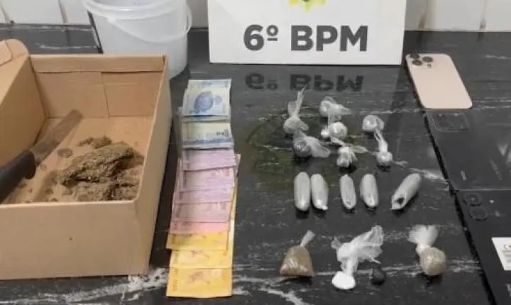 Choque apreende drogas, fumo preparado para presídio e detém três pessoas