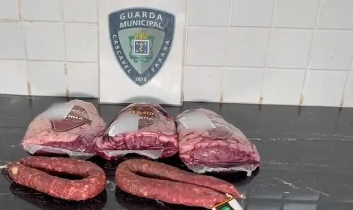 Homem é detido após furtar picanha e salame em supermercado