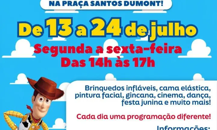 Prefeitura de Santa Helena promove Colônia de Férias na Praça Santos Dumont