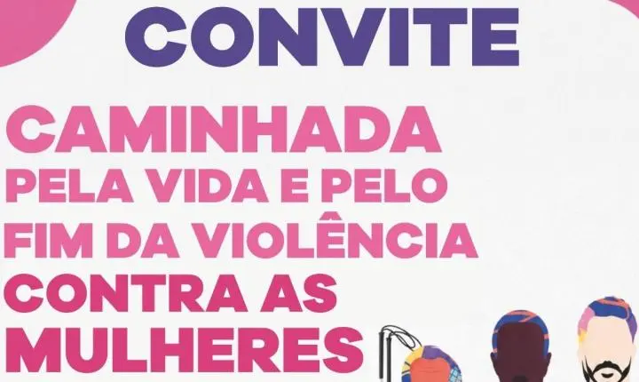 Prefeitura e Conselho Municipal dos Direitos da Mulher promovem caminhada pelo fim da violência contra as mulheres