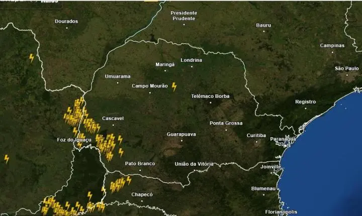 PREVISÃO DO TEMPO: Sábado (10/10), com alerta para fortes chuvas e tempestades