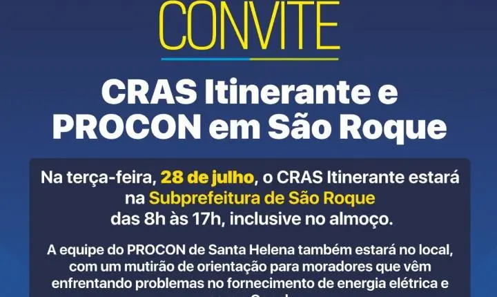 PROCON atende em São Roque nesta terça-feira e orienta sobre falhas no fornecimento de energia