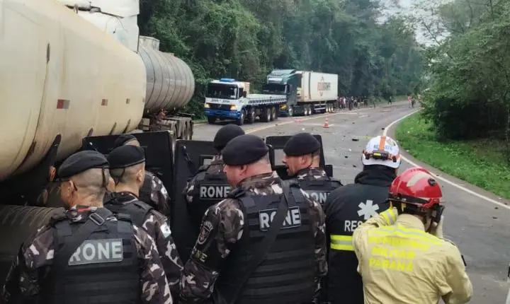 Saque de carga termina em confronto e deixa policial ferido na BR-277